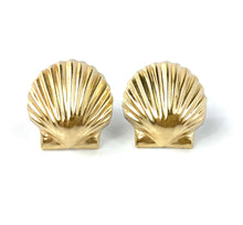 14KGF 16mm Clam Shell Stud Earrings, 14KGF, 14K Gold Filled, 14K Gold Fill, 14K Gold, Sku: T72-1/2