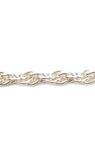 25R 2.5mm sterling silver double rope chain