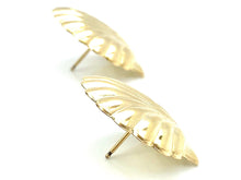 14KGF Seashell Studs , Sku#E57-1
