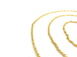14KGF 1mm Rope Chain, 14KGF, 14K Gold Filled, 14K Gold Fill, 14K Gold, Sku: 15R