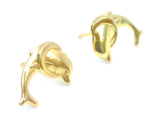 14KGF Dolphin Studs , Sku#2253-4