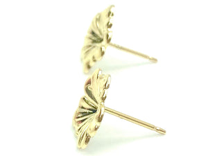 14KGF Flower Studs , Sku#E81-4
