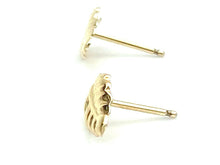 14KGF Leaf Studs , Sku#637-4