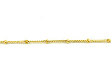 14KGF 1.0mm Satellite Cable Chain Satellite With 2.0mm Bead, 14KGF, 14K Gold Filled, 14K Gold Fill, 14K Gold, Sku: S1428MC38