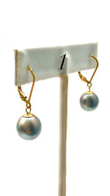 Tahitian pearl earrings with 14KGF lever backs, SKU#070784