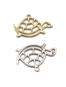 14K turtle charm, Rose gold, Gold, White gold, SKU#L-105