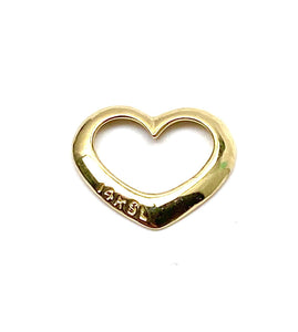 14K gold heart charm , SKU#L-159