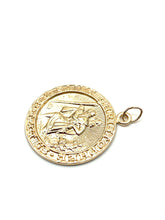 14K solid gold Saint Christopher charm, SKU#1734C