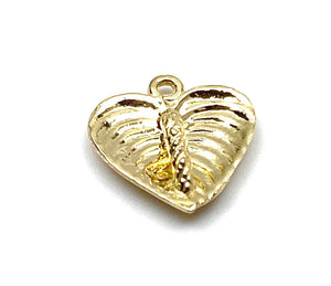 14K solid gold anthuriums charm w/ ring, SKU#L-3