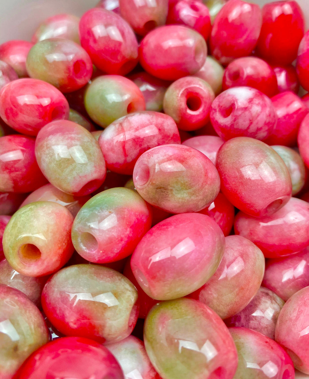Watermelon jade bead,SKU# A53