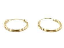 14K Solid Gold Hoops, Sku#2186