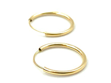 14K Solid Gold Hoops, Sku#2186