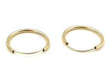 14K Solid Gold Hoops, Sku#2186