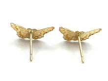 14K Solid Gold Butterfly Studs, Sku#243-2