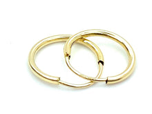 14K Solid Gold Small Hoop Earrings , Sku#2175