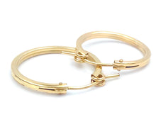 14KGF Square Hoop Earrings , Sku#070 SQC 0