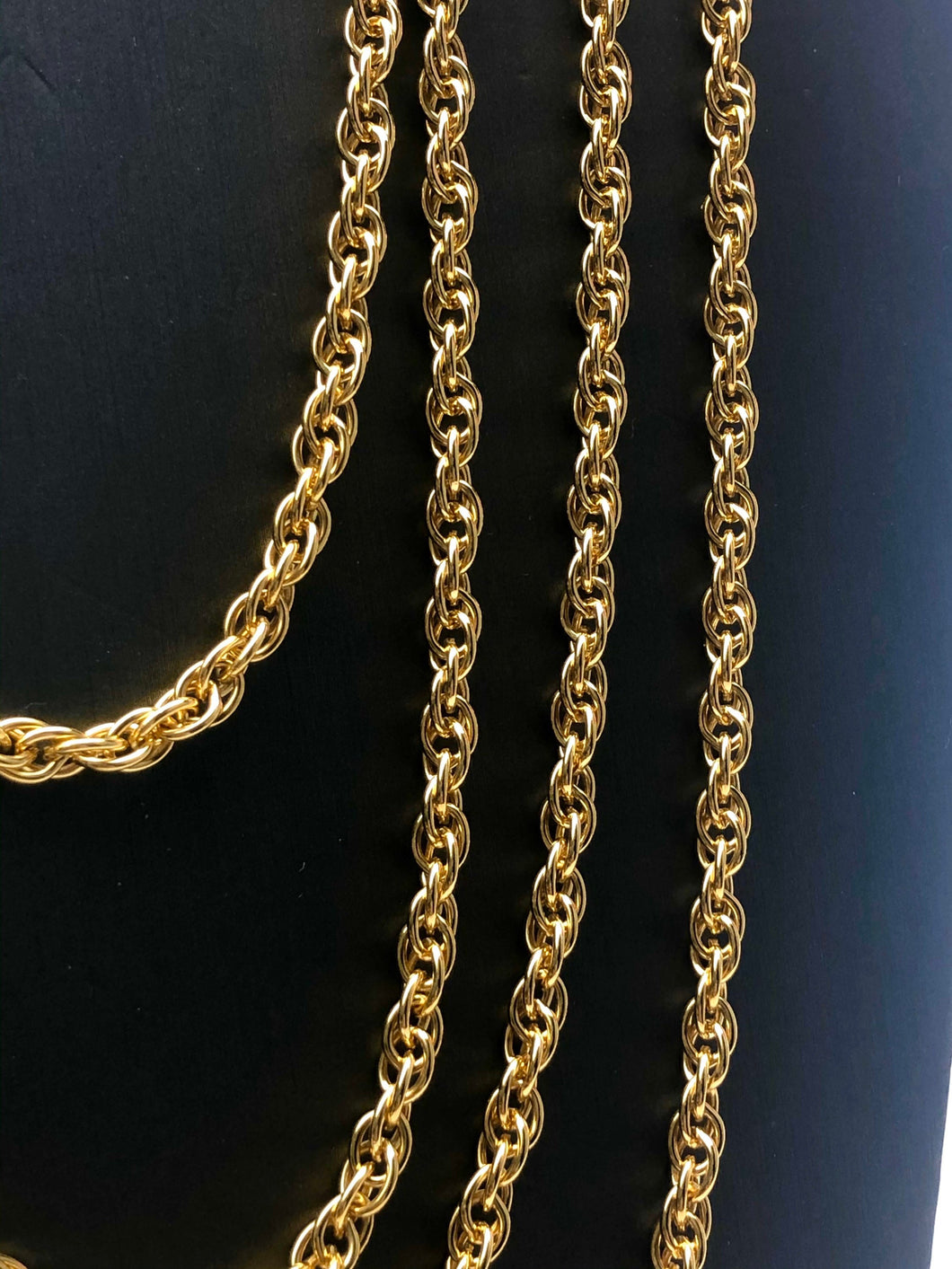 Double 14KGF rope chain , 14K gold filled , SKU #070774