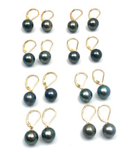 Tahitian pearl earrings with 14KGF lever backs, SKU#070784