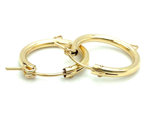 14KGF Hoops with jump ring , Sku#090 C 0 GF 1JR