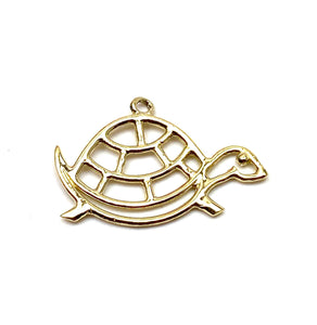 14K turtle charm, Rose gold, Gold, White gold, SKU#L-105