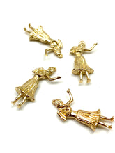 14K hula girl charm, Rose gold & gold, SKU#L-142