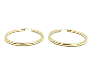 14KGF Hoop Earrings , Sku#200 C 3 GF