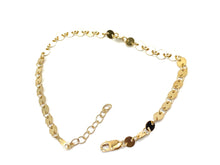 14KGF 6.5 inch 4mm Round Sequin Disc Chain w/ extender , Sku#401716065LX