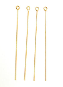 14KGF Eyepin .25” x 2.00” 22ga , Sku#325C-2.00