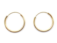 14K Solid Gold Hoops, Sku#2186