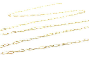 1.82mm x 4.86mm Flat Elongated Cable Chain , 14k Gold Filled, Sterling Silver, Sku#S1406F