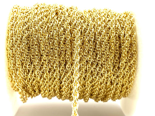 14KGF Double Rope Chain , Sku#25R