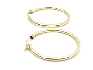 14KGF Hoop Earrings , Sku#090 C 3 GF