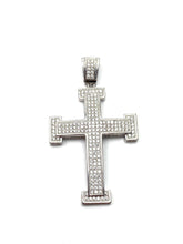 Sterling silver cross pendant, cubic zirconia, SKU#10029