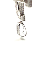 Sterling silver cross pendant, cubic zirconia, SKU#10029