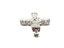 Sterling silver cross pendant, cubic zirconia, SKU# 10032