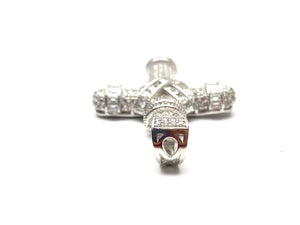 Sterling silver cross pendant, cubic zirconia, SKU# 10032