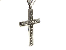 Sterling silver cross pendant, cubic zirconia, SKU# 10033