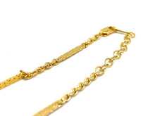 14KGF 6.5 inch 2.3mm Dapped Cable Chain w/ 1 inch Extender , Sku#401268965LX