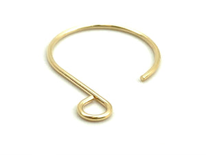 14KGF 18 x 26mm Balloon Earwire , Sku#4006611