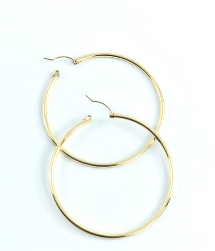14KGF Hoop Earrings 090 C5 GF
