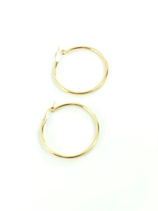14KGF Hoop Earrings 090 C 4 GF