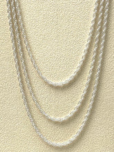 Sterling silver 2.5mm double rope chain, 22” - 26”, SKU# 25R