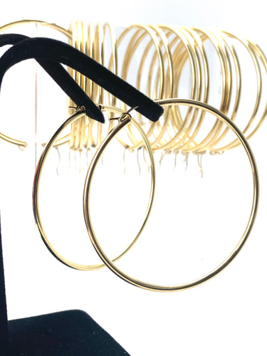 14KGF hoop earrings, SKU#090 C 7 GF