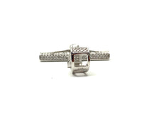 Sterling silver cross pendant, cubic zirconia, SKU# 10033