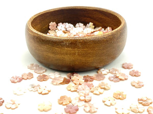Mother Of Pearls Pink Flower Beads, Sku#M15