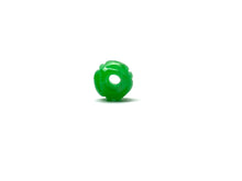 Stunning dyed jade bead, green carved, SKU#10046