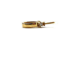 14K solid yellow gold bail , 0.04CT diamond , SKI# APGP07Y