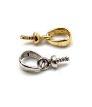14K solid yellow gold and white gold bail , SKU# TP-159