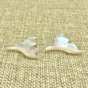 Mother Of Pearls Natural Whale Tail Beads, Sku#M22