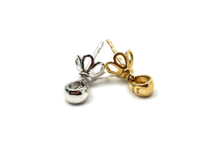 14K solid yellow gold and white gold flower bail , SKU# 14264